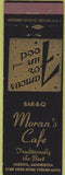 Matchbook Cover - Moran's Cafe Nisswa MN bbq