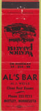 Matchbook Cover - Al's Bar Motley MN