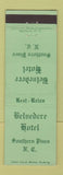 Matchbook Cover - Belvedere Hotel Southern Pines NC