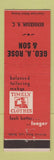 Matchbook Cover - Timely Men's Clothes Geo Rose Henderson NC