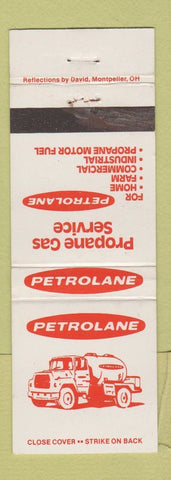 Matchbook Cover - Petrolane Propane Gas Bridgeport Lansing OH
