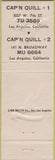 Matchbook Cover - Cap  and  Quill Restaurant Los Angeles CA