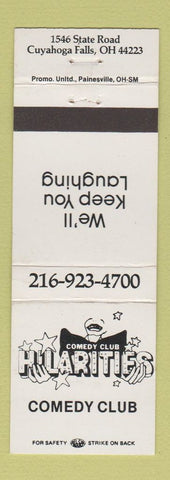 Matchbook Cover - Hilarities Comedy Club Cuyahoga Falls OH