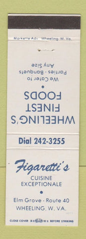 Matchbook Cover - Figaretti's Restaurant Wheeling WV
