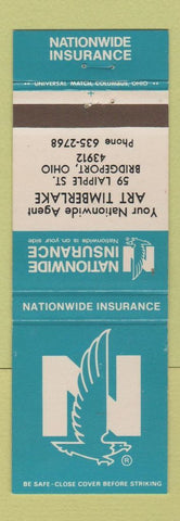 Matchbook Cover - Nationwide Insurance Art Timberlake Bridgeport OH