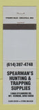 Matchbook Cover - Spearman's Hunting Trapping Supply Mount Vernon OH