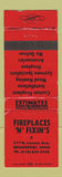 Matchbook Cover - Fireplaces n Fixin's Bridgeport OH WEAR