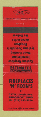 Matchbook Cover - Fireplaces n Fixin's Bridgeport OH WEAR