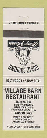 Matchbook Cover - Village Barn Restaurant Tappan Lake Cadiz OH