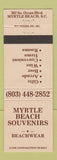 Matchbook Cover - Myrtle Beach Souvenirs SC gifts