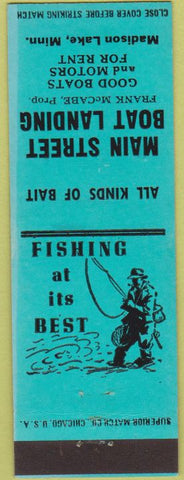 Matchbook Cover - Main Street Boat Landing Madison Lake MN
