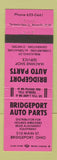 Matchbook Cover - Bridgeport Auto Parts OH