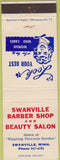Matchbook Cover - Swanville Barber Beauty Shop MN girlie