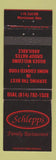 Matchbook Cover - Schlepp's Restaurant Morristown OH