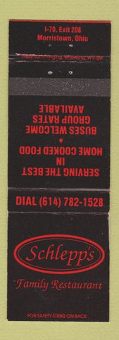 Matchbook Cover - Schlepp's Restaurant Morristown OH