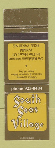 Matchbook Cover - South Seas Village Waikiki Hawaii WEAR