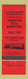 Matchbook Cover - Post Corner Pizza Restaurant Clearwater Beach FL