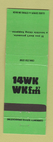 Matchbook Cover - 14 WKWK FM Radio 97 Wheeling WV