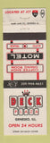 Matchbook Cover - Deck Plaza Motel Restaurant Genesseo IL