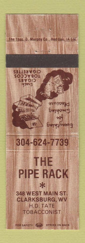 Matchbook Cover - Pipe Rack Tobacco Clarksburg WV