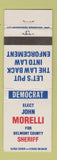 Matchbook Cover - John Morelli Sheriff Election Belmont County OH