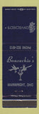 Matchbook Cover - Bonvechio's Wainwright OH