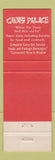 Matchbook Cover - Chin's Palace Chinese Restaurant Washington DC WEAR