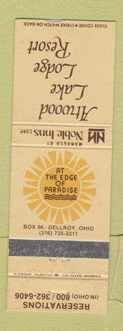 Matchbook Cover - Atwood Lake Lodge Resort Dellroy OH