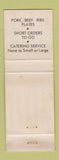 Matchbook Cover - Flying Pig BBQ Hapeville GA hillbilly WEAR