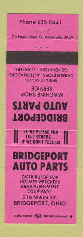 Matchbook Cover - Bridgeport Auto Parts OH PINK