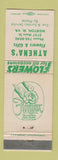 Matchbook Cover - Athena's Flowers Gifts Weirton WV WEAR