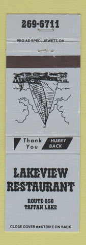 Matchbook Cover - Lakeview Restaurant Tappan Lake OH