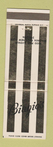 Matchbook Cover - Biagio's Niagara Falls NY restaurant WEAR