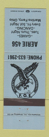 Matchbook Cover - Eagles Club Martins Ferry OH BLUE