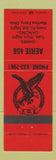 Matchbook Cover - Eagles Club Martins Ferry OH RED