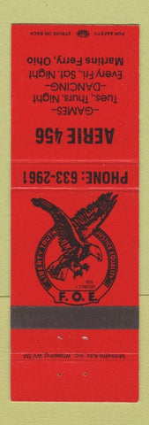 Matchbook Cover - Eagles Club Martins Ferry OH RED