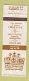 Matchbook Cover - Orleans Oyster Bar Seafood Clearwater FL