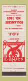 Matchbook Cover - Eagles Club Follansbee WV