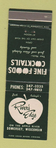 Matchbook Cover - Rivers' Edge Restaurant Somerset WI WEAR