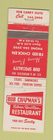 Matchbook Cover - Bob Chapman's Restaurant  WEAR