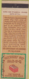 Matchbook Cover - Hickory Pit Bar B Q bbq Cleveland OH