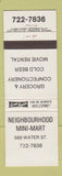 Matchbook Cover - Neighbourhood Mini Mart Canada