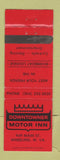 Matchbook Cover - Downtowner Motor Inn Wheeling WV