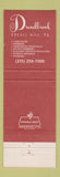 Matchbook Cover - Drexelbrook Restaurant Drexel Hill PA