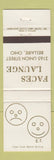 Matchbook Cover - Faces Launge Bellaire OH