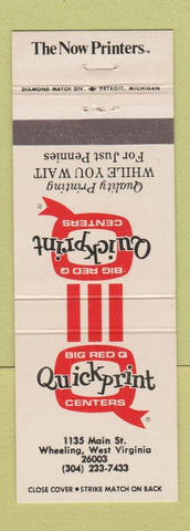 Matchbook Cover - Big Red Printing Center Wheeling WV