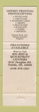 Matchbook Cover - Big Red Printing Center Wheeling WV