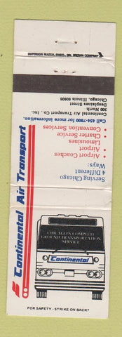 Matchbook Cover - Continental Air Transport Chicago IL Bus WEAR