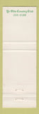 Matchbook Cover - Ye Olde Country Club Wheeling WV