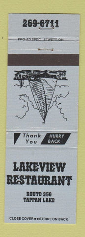 Matchbook Cover - Lakeview Restaurant Tappan Lake OH